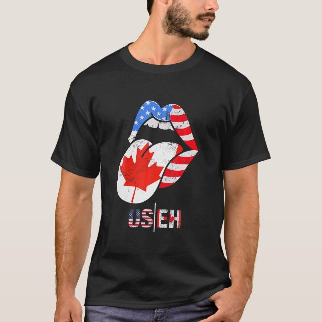 T-shirt Drapeau canadien Femmes Hommes Enfants Feuille d'é (Devant)