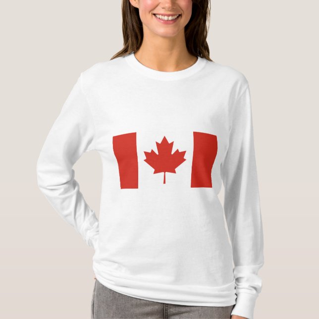 T-shirt Drapeau canadien (Feuille d'érable) (Canada) (Devant)