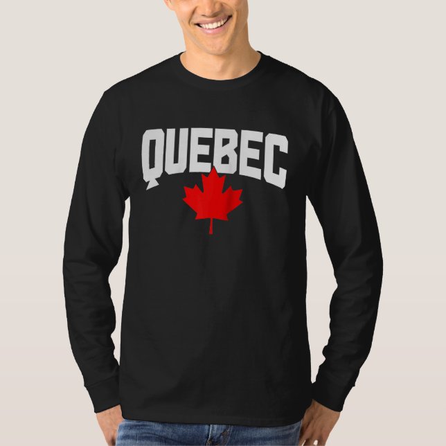 T-shirt Drapeau canadien feuille d'érable Québec Fierté Ra (Devant)