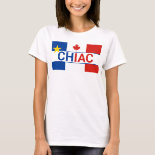 T-shirt Drapeau canadien-français acadien de Chiac