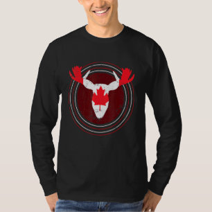 T-shirt Drapeau canadien Maple Leaf Moose Animal Canada