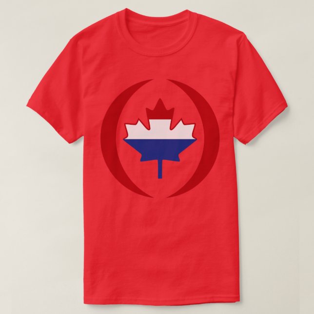 T-shirt Drapeau canadien multinational néerlandais (Design devant)