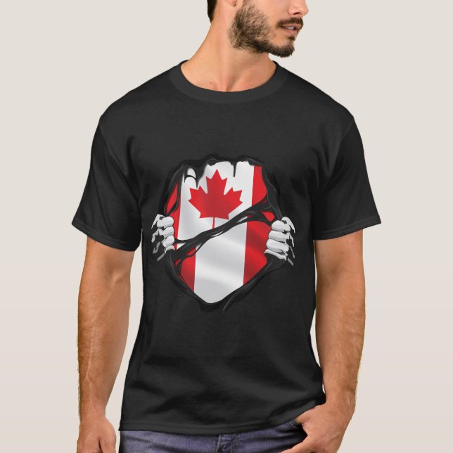 T-shirt Drapeau canadien péruvien des mains arrachées (Devant)