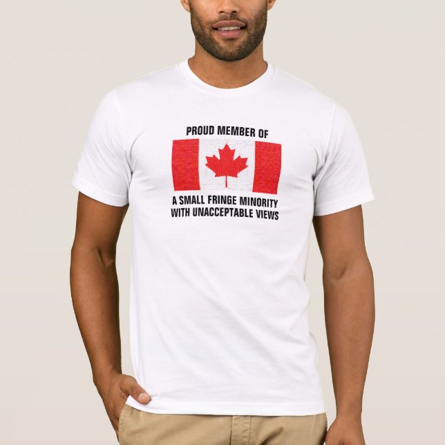 T-shirt Drapeau canadien Petite minorité marginale  (Devant)