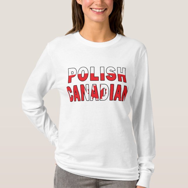 T-shirt Drapeau canadien polonais (Devant)