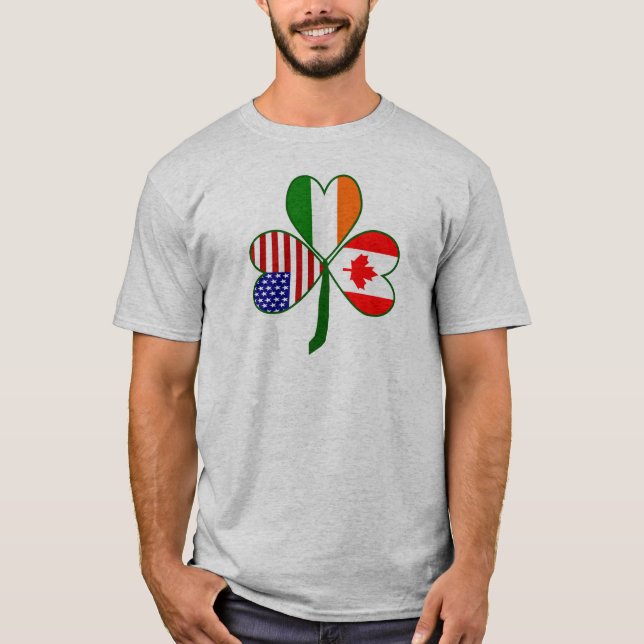 T-shirt Drapeau canadien Shamrock (Devant)