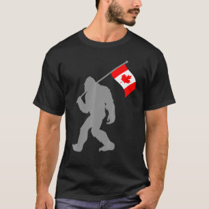 T-shirt Drapeau canadien sur drapeau canadien