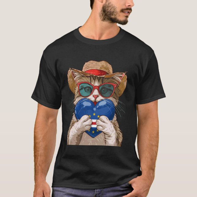 T-shirt Drapeau Cap-Vert Cabo Verde Racines Cap-Verdiennes (Devant)