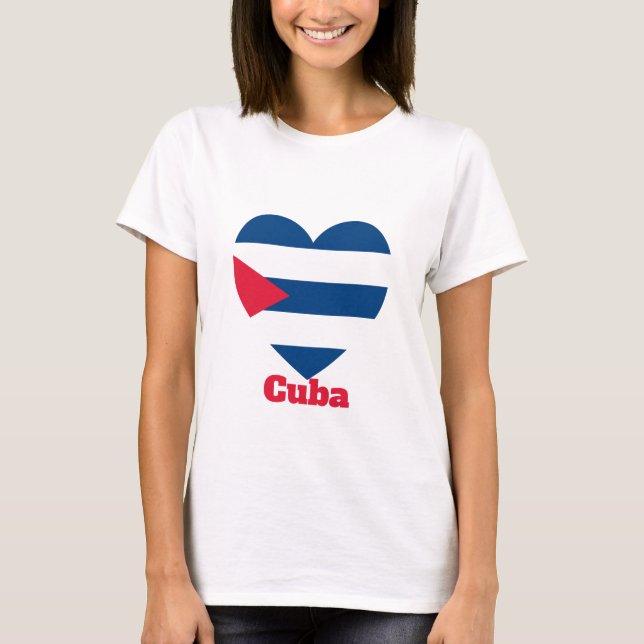 T-shirt Drapeau cardiaque cubain (Devant)