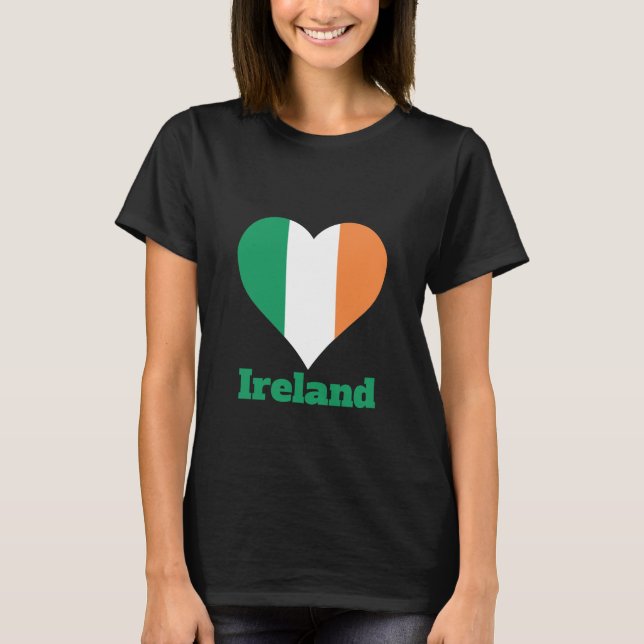 T-shirt Drapeau cardiaque en Irlande (Devant)