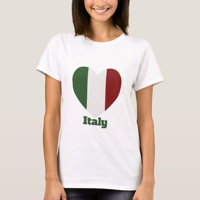 T-shirt Drapeau cardiaque en Italie (Devant)