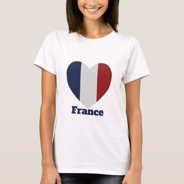 T-shirt Drapeau cardiaque France (Devant)