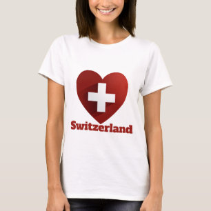 T-shirt Drapeau cardiaque Suisse
