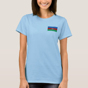 T-Shirt Drapeau + Carte d'Azerbaïdjan