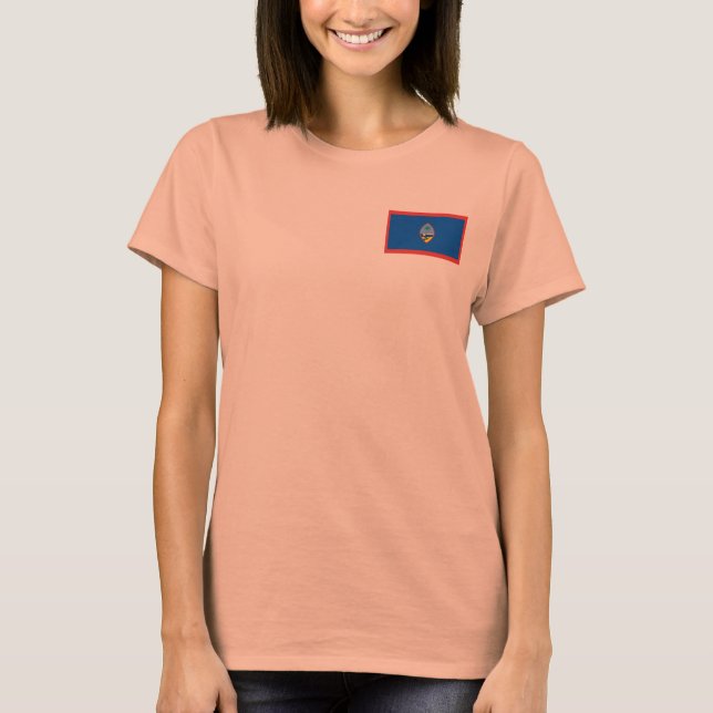 T-Shirt Drapeau + Carte de Guam (Devant)