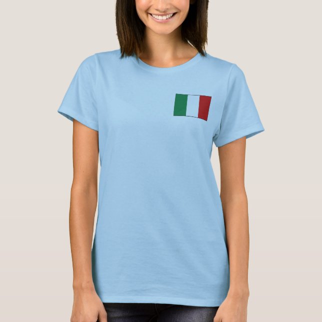 T-Shirt Drapeau + Carte d'Italie (Devant)