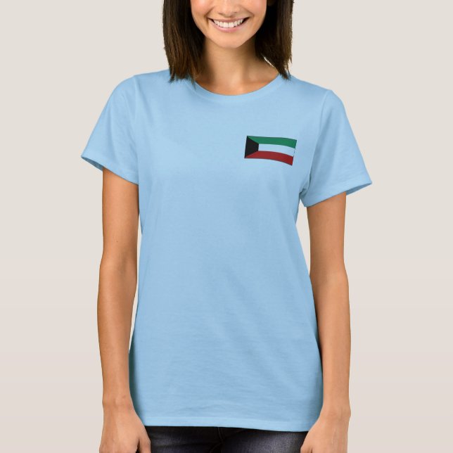T-Shirt Drapeau + Carte du Koweït (Devant)