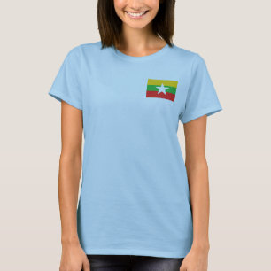 T-Shirt Drapeau + Carte du Myanmar
