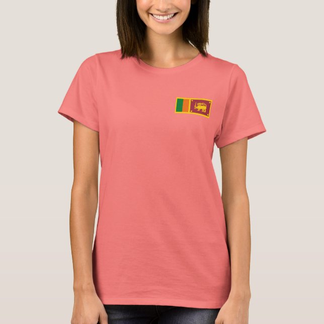 T-Shirt Drapeau + Carte Sri Lanka (Devant)