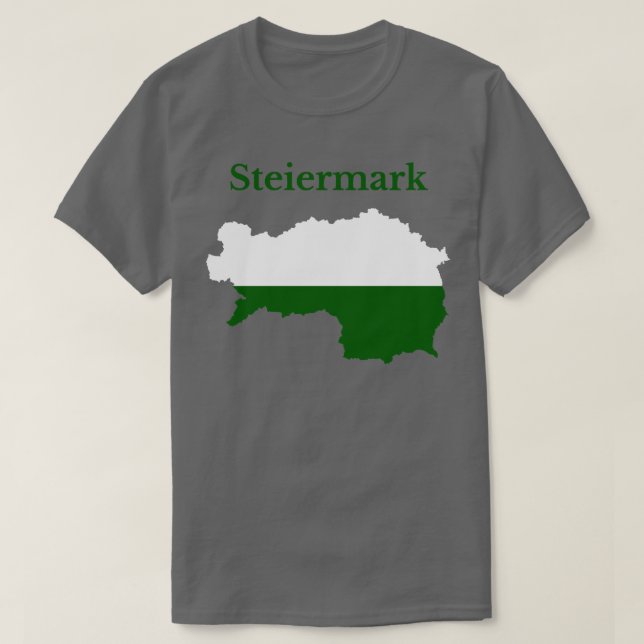 T-shirt Drapeau Carte Styria Autriche (Design devant)