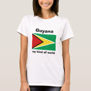 T-Shirt Drapeau + Carte + Texte de la Guyane