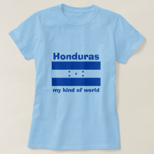 T-Shirt Drapeau + Carte + Texte Honduras