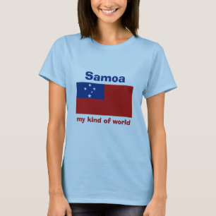 T-Shirt Drapeau + Carte + Texte Samoa