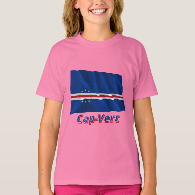 T-shirt Drapeau Casquette-Vert avec le nom français (Devant)