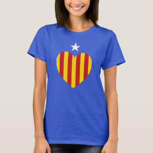 T-shirt Drapeau catalan de coeur