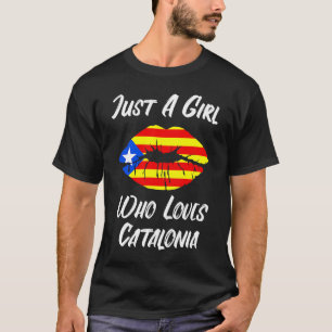 T-shirt Drapeau Catalogne pour l'amour des lèvres et de la