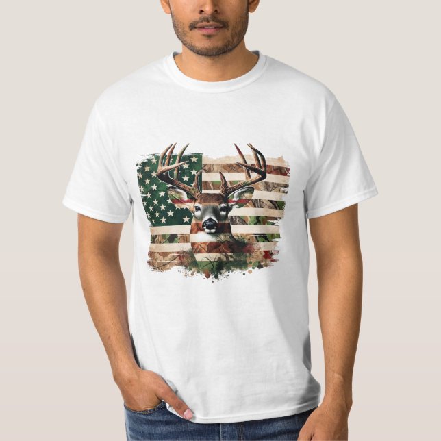 T-Shirt Drapeau Cerf (Devant)