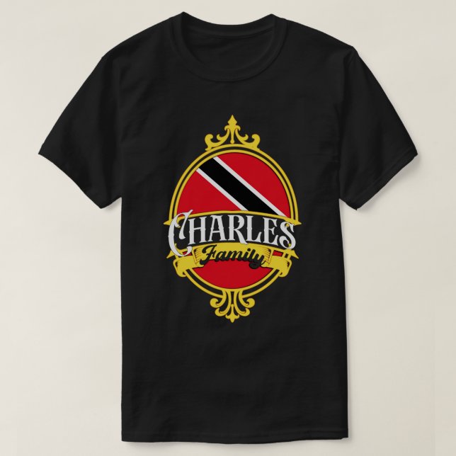 T-shirt Drapeau Charles Family Trinité-et-Tobago (Design devant)