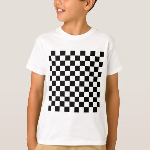 T-shirt Drapeau Checkered emballant le damier d'échecs de
