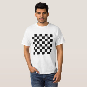 T-shirt Drapeau Checkered emballant l'échiquier de