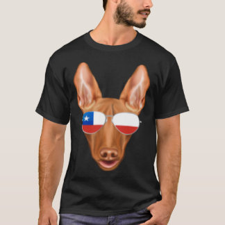 T-shirt Drapeau chilien Pharaon Hound Chien chilien Poche