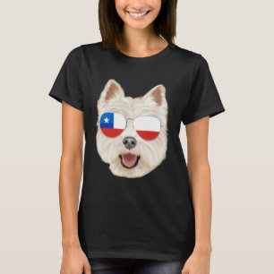 T-shirt Drapeau chilien West Highland White Terrier Chien