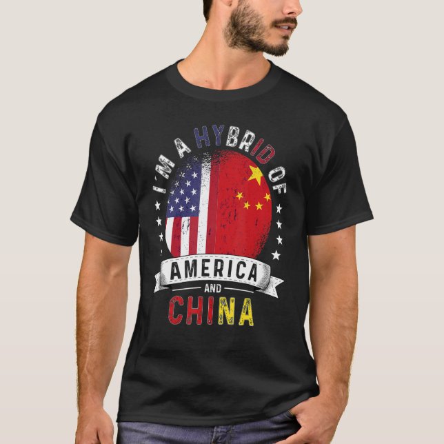 T-shirt Drapeau chinois américain du patriote américain (Devant)