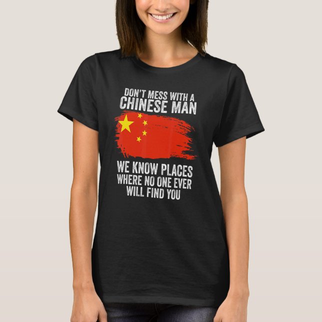 T-shirt Drapeau chinois masculin Chine (Devant)
