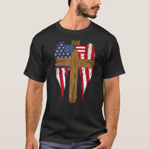 T-shirt Drapeau Christian American