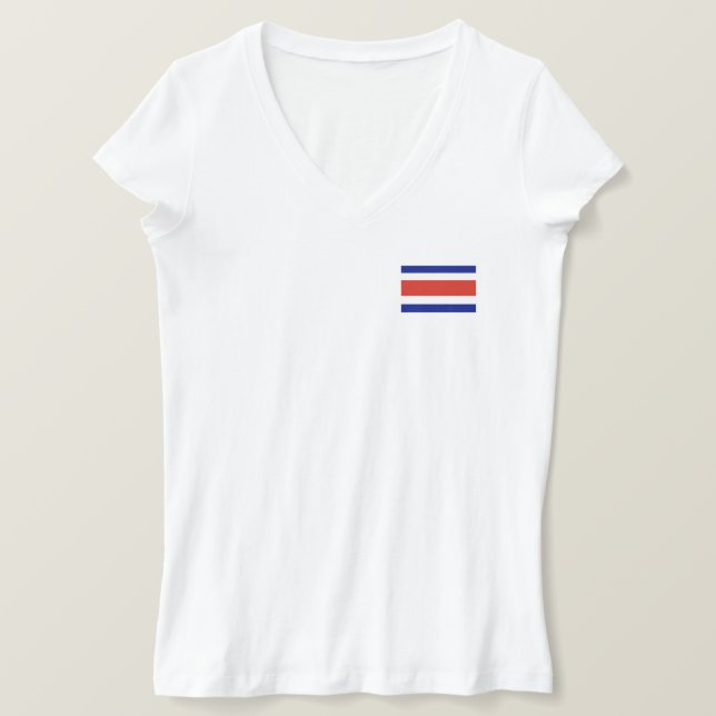T-shirt Drapeau civil du Costa Rica (Design devant)