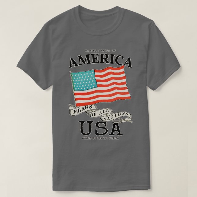 T-shirt Drapeau classique de l'Amérique (Design devant)