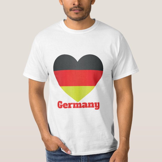 T-shirt Drapeau Coeur Allemagne (Devant)