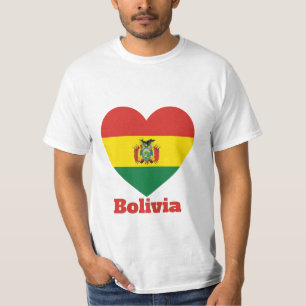 T-shirt Drapeau Coeur Bolivie