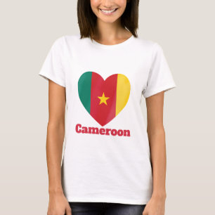T-shirt Drapeau cœur du Cameroun