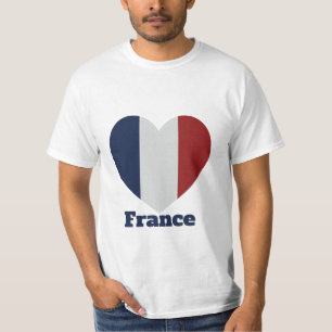 T-shirt Drapeau Coeur France