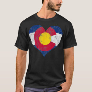 T-shirt Drapeau Coeur Vintage Fade Hommes Femmes Enfants