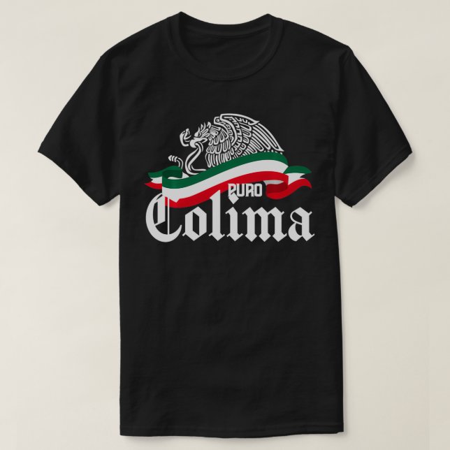 T-shirt Drapeau Colima Meico Puro Colima Eagle (Design devant)