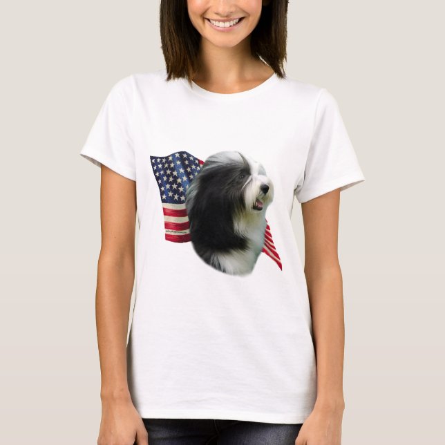 T-shirt Drapeau Collie hérissé (Devant)