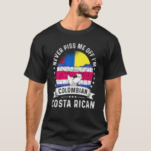 T-shirt Drapeau Colombie Costa Rica Cultivé Humour Fierté