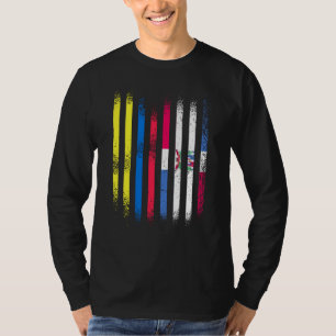 T-shirt Drapeau Colombie Drapeau République Dominicaine Pa